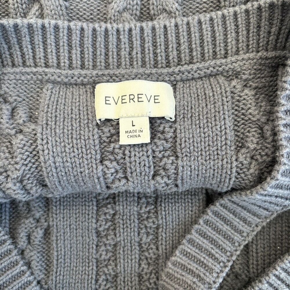 Evereve Women Tank Top Cable Knit Chunky Size L Preppy Minimal Capsule Soft Girl - Picture 5 of 8